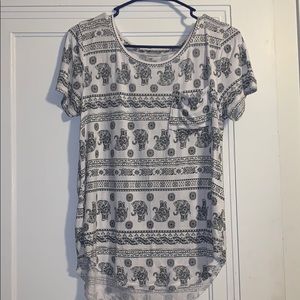 White Hollister Elephant design shirt